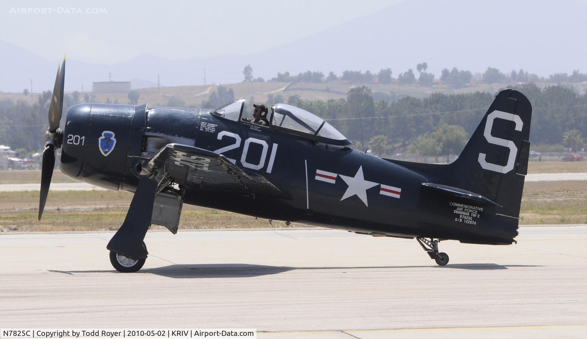 N7825C, 1948 Grumman F8F-2 (G58) Bearcat C/N D.1227, March Field Airfest 2010