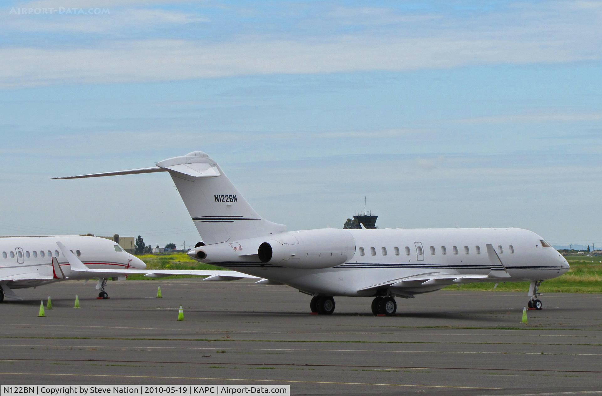 N122BN, 2001 Bombardier BD-700-1A10 Global Express C/N 9103, B & N College Marketing Services 2001 Bombardier BD-700-1A10 visiting KAPC (Napa, CA)