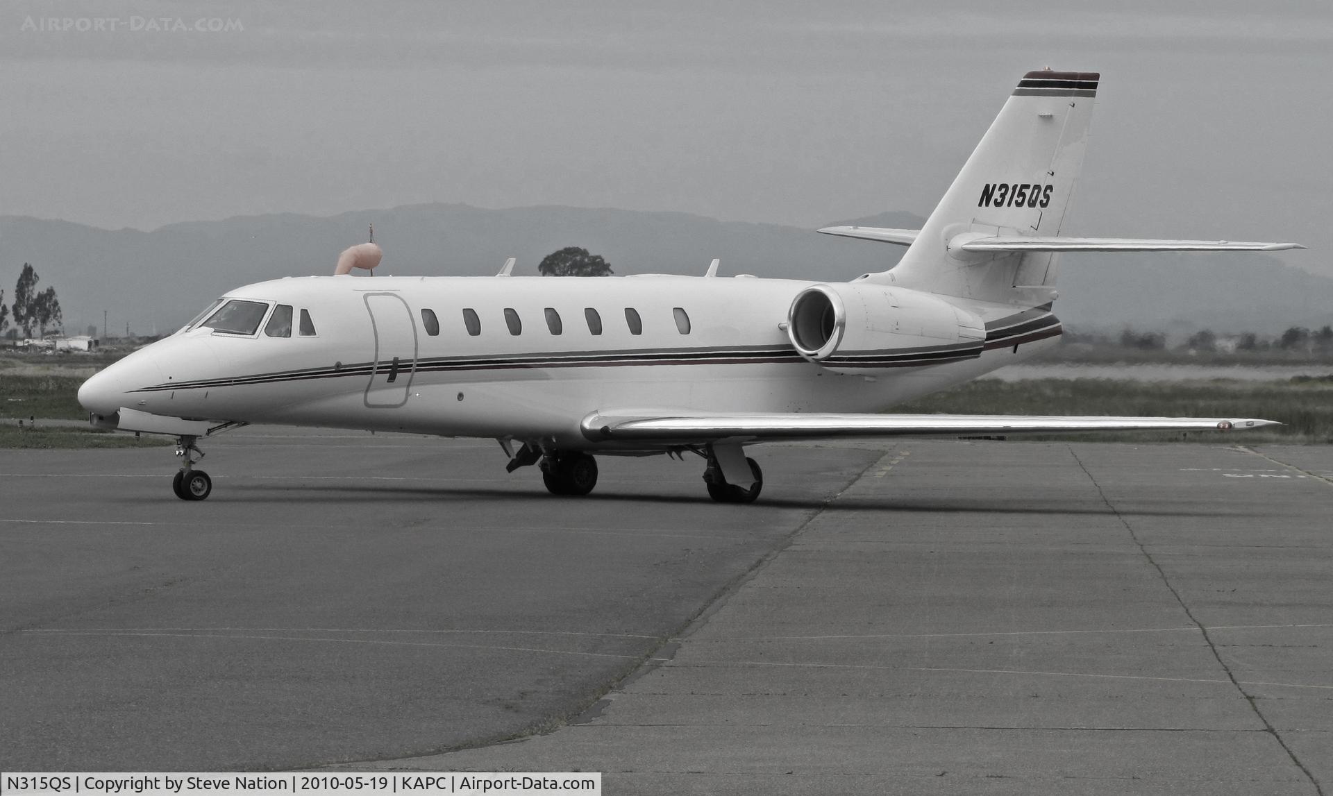 N315QS, 2008 Cessna 680 Citation Sovereign C/N 680-0220, NetJets 2008 Cessna 680 arriving at Napa, CA from KSAN (San Diego Intl)