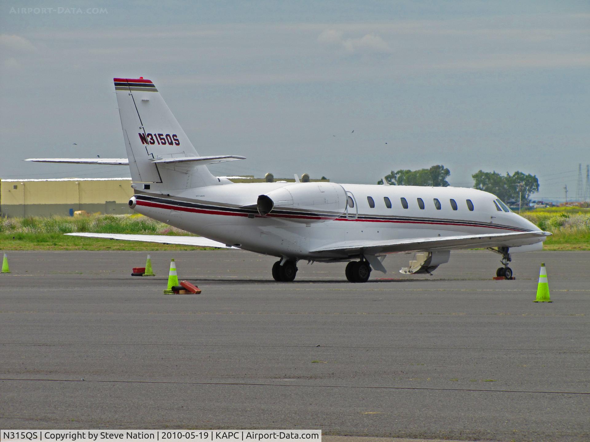 N315QS, 2008 Cessna 680 Citation Sovereign C/N 680-0220, NetJets 2008 Cessna 680 arriving at Napa, CA from KSAN (San Diego Intl)