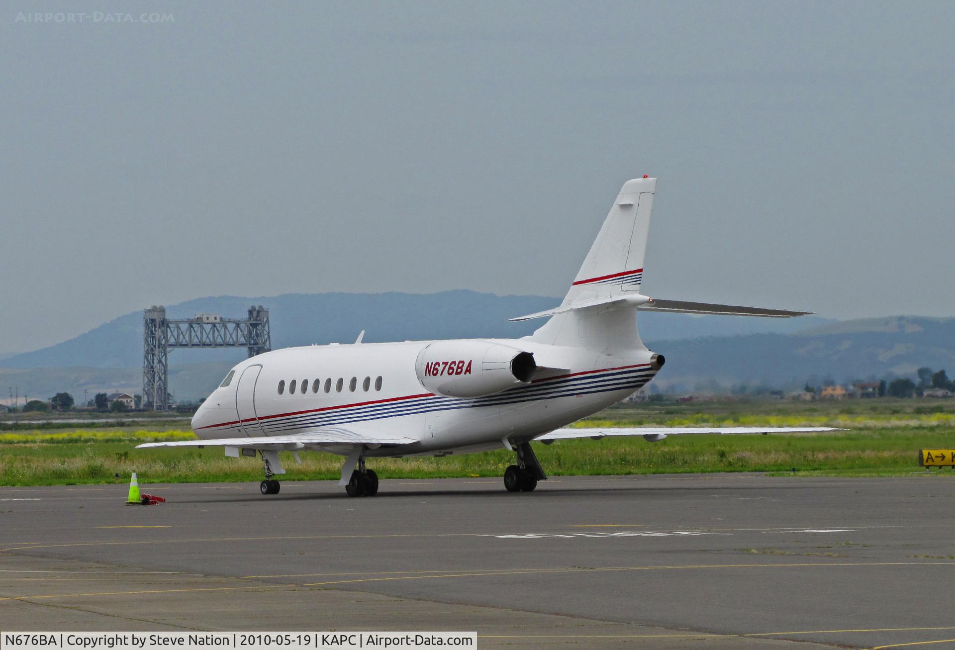 N676BA, 2001 Dassault Falcon 2000 C/N 176, 2001 Dassault Falcon 2000 leaving Napa, CA (KAPC) for mystery location