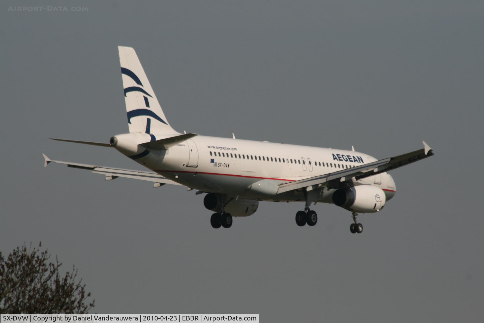 SX-DVW, 2009 Airbus A320-232 C/N 3785, Flight A3 620 is descending to RWY 02