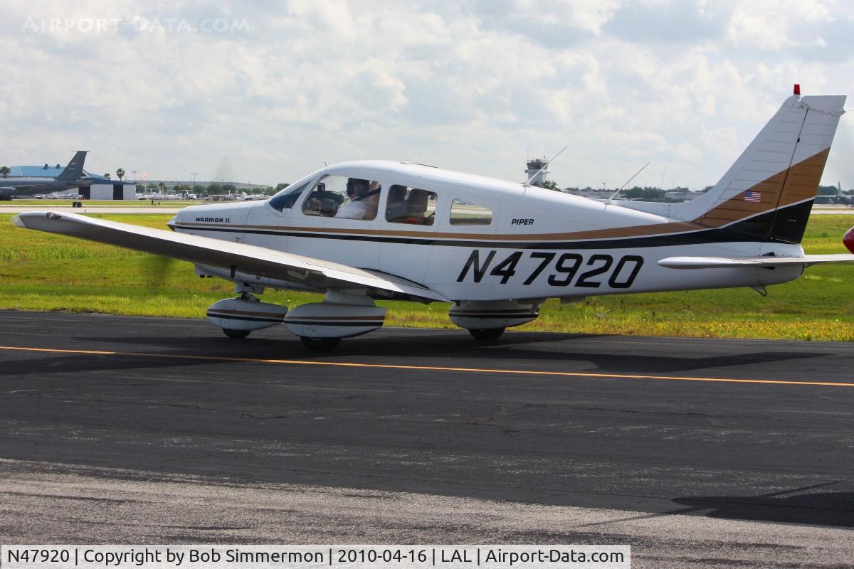 N47920, 1977 Piper PA-28-161 Cherokee Warrior II C/N 28-7816160, Sun N Fun 2010