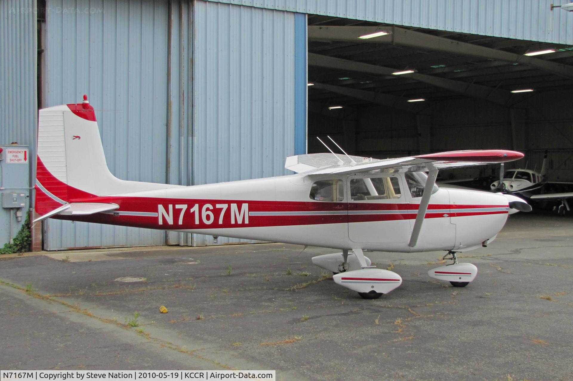 N7167M, 1958 Cessna 175 Skylark C/N 55467, Straight-tailed Cessna 175 looking factory fresh at Buchanan Field, Concord, CA