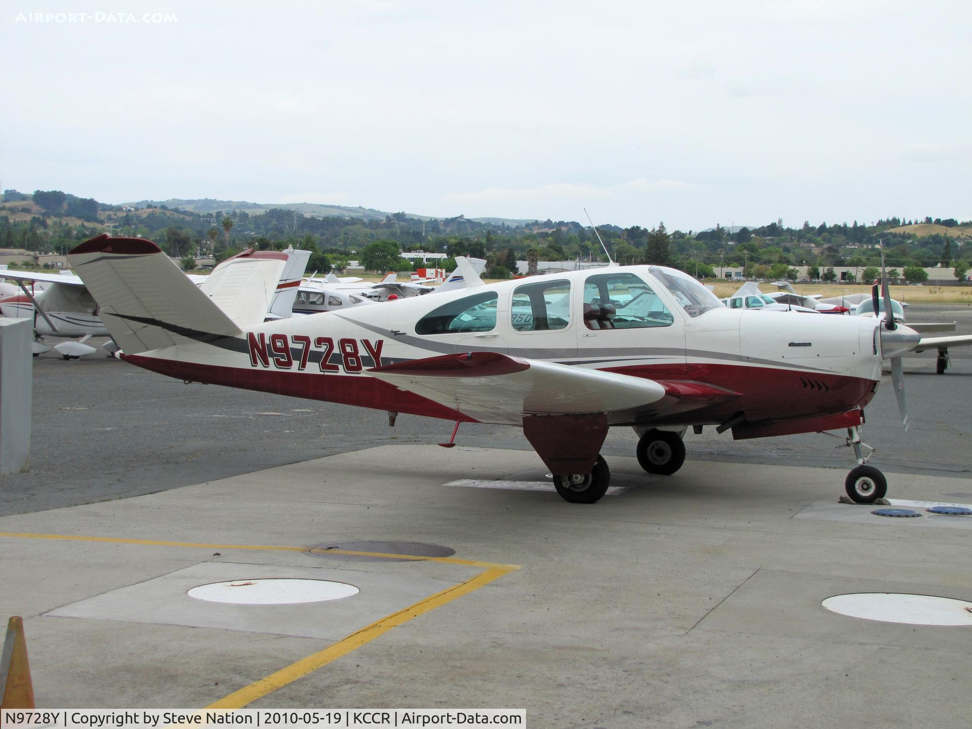 N9728Y, 1963 Beech P35 Bonanza C/N D-7127, 1963 Beech P35 in for maintenance at Buchanan Field (Concord, CA)