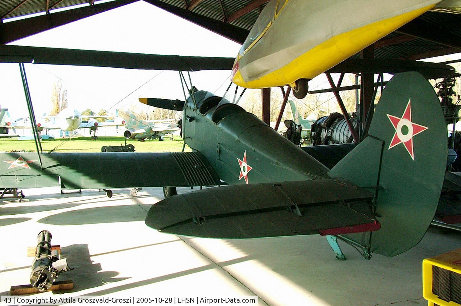 43, 1954 PZL-Okecie CSS-13 (Polikarpov Po-2) C/N 0443, Szolnok Szandaszöllös Airplane Museum