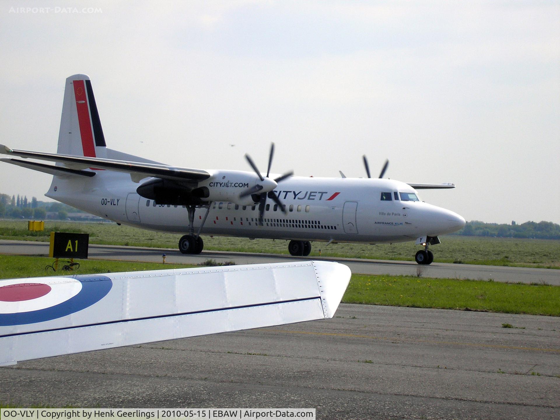 OO-VLY, 1990 Fokker 50 C/N 20181, New colour  CityJet