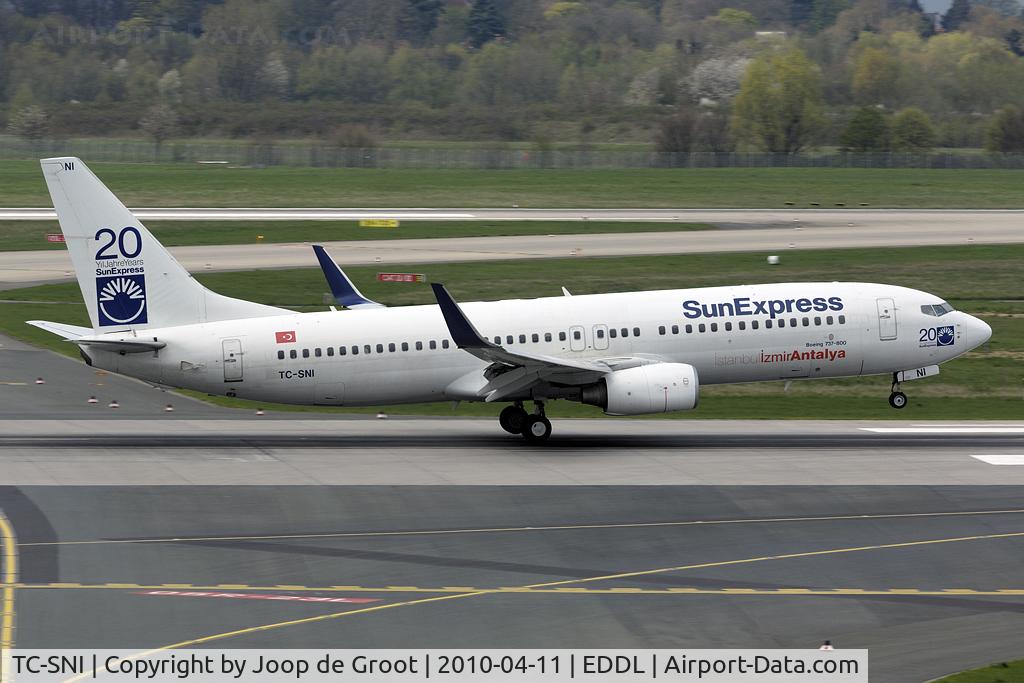 TC-SNI, 2005 Boeing 737-8FH C/N 29671, 20 years Sun Express markings