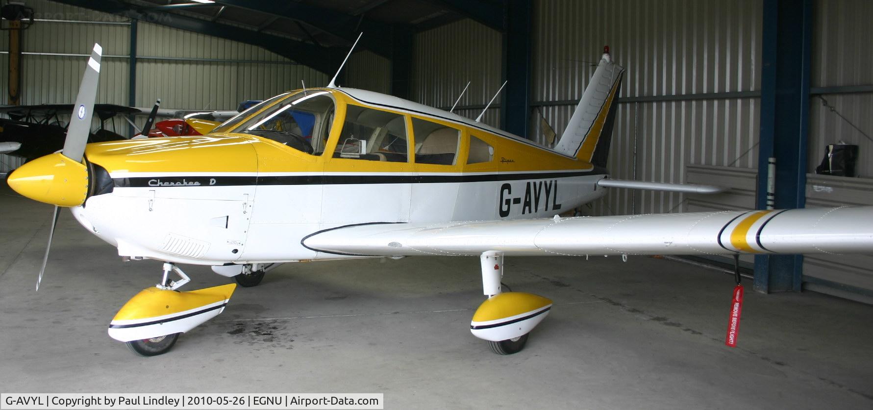 G-AVYL, 1968 Piper PA-28-180 Cherokee D C/N 28-4622, Hangered and ready !