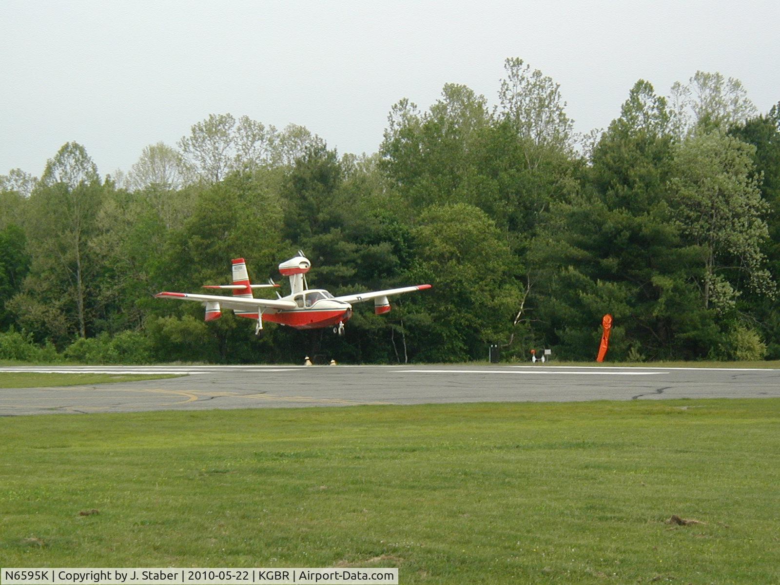 N6595K, 1948 Colonial C-1 Skimmer C/N 1, approach to land on maiden voyage after restoration