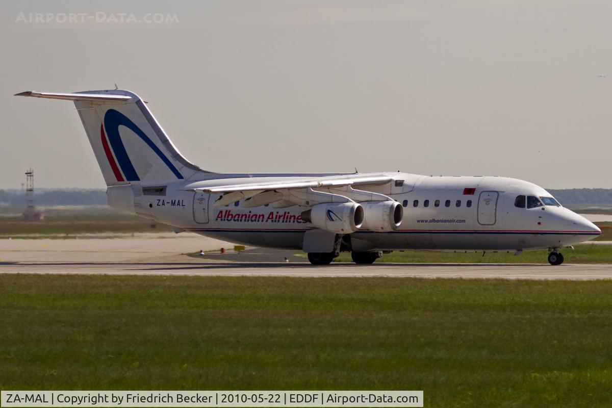 ZA-MAL, 1986 British Aerospace BAe.146-200A C/N E2054, departing via RW18W