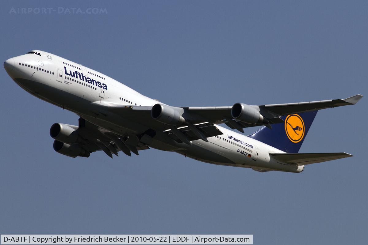 D-ABTF, 1991 Boeing 747-430M C/N 24967, departing via RW25R