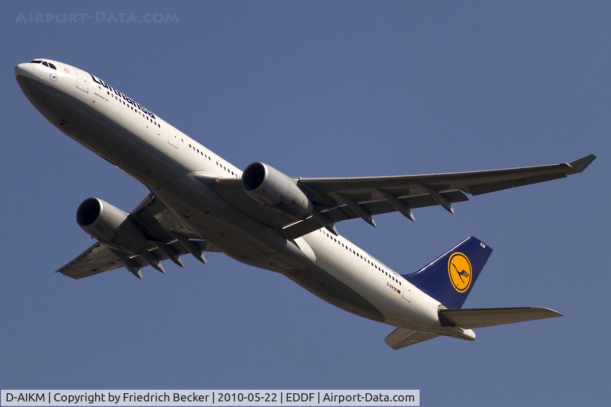 D-AIKM, 2008 Airbus A330-343X C/N 913, departing via RW25R