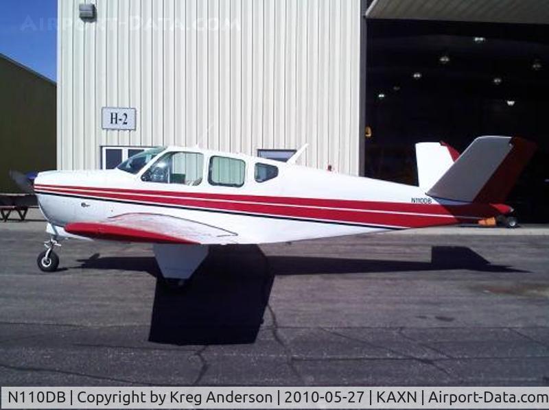 N110DB, 1956 Beech G35 Bonanza C/N D-4646, At Weber's Aero Repair. Sorry for the poor quality, it was taken by my cell phone.