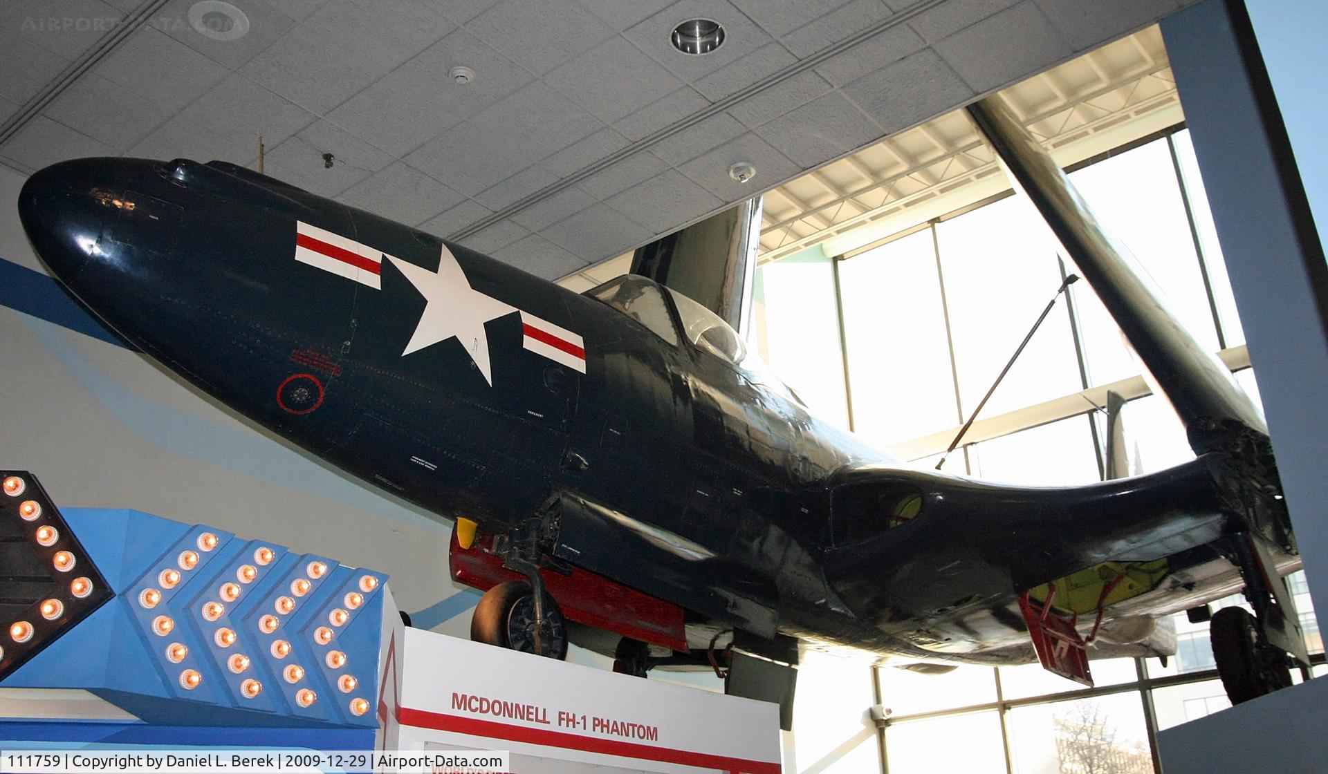 111759, McDonnell FH-1 Phantom I C/N 11, The Phantom was the first operational jet-powered fighter to operate from a carrier.  This example is presserved at the NASM in Washington, DC.