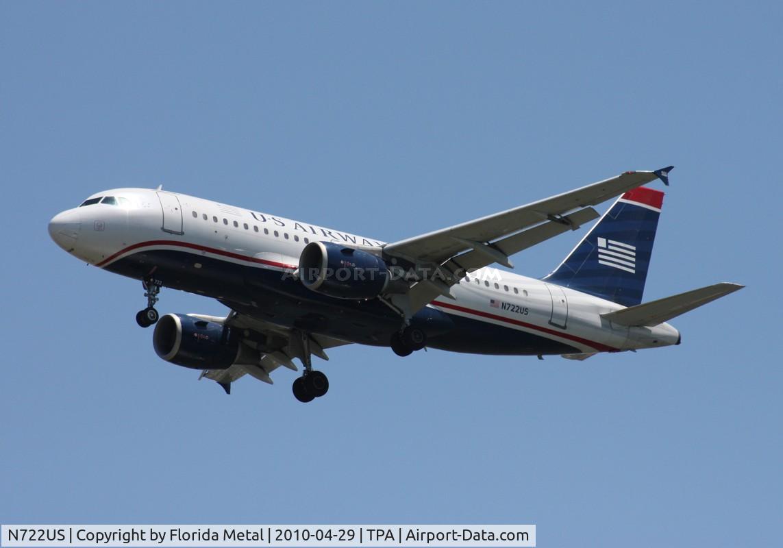N722US, 1999 Airbus A319-112 C/N 1097, US Airways A319