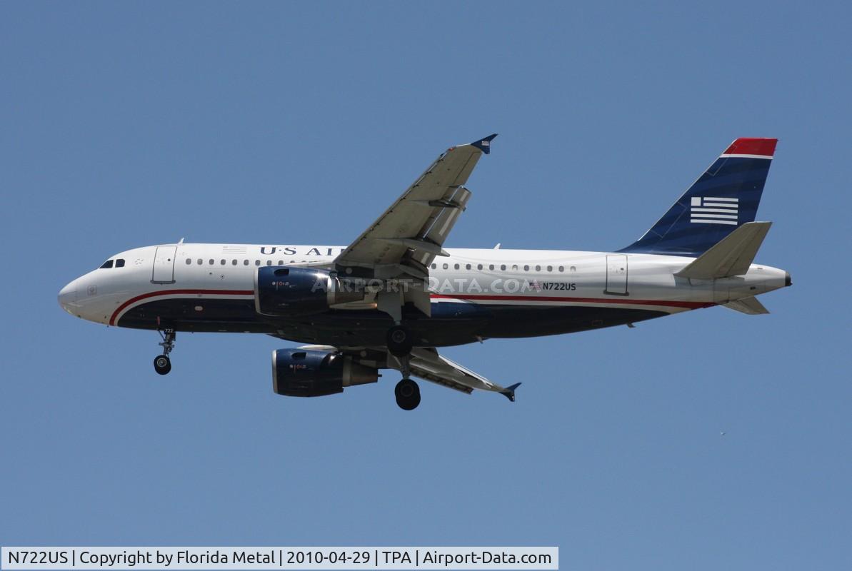 N722US, 1999 Airbus A319-112 C/N 1097, US A319