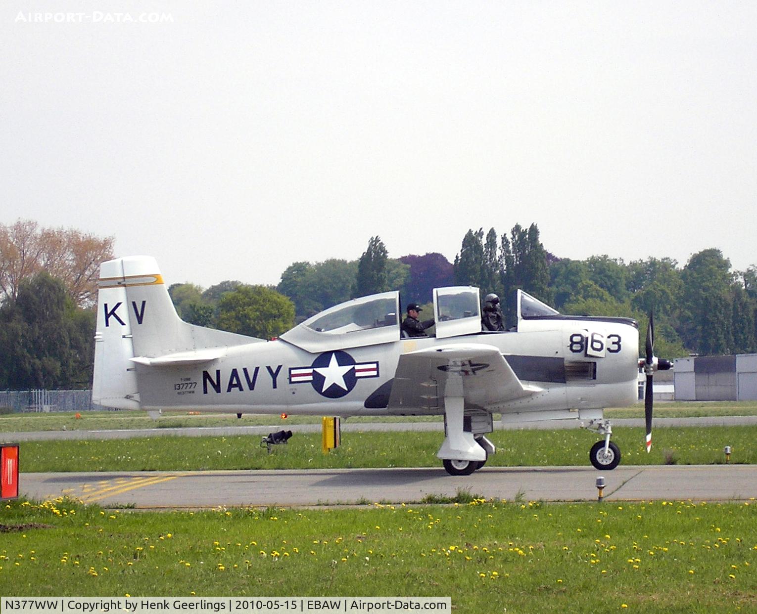 N377WW, 1954 North American T-28B Trojan C/N 200-140, Stampe Fly In , Deurne , May 2010