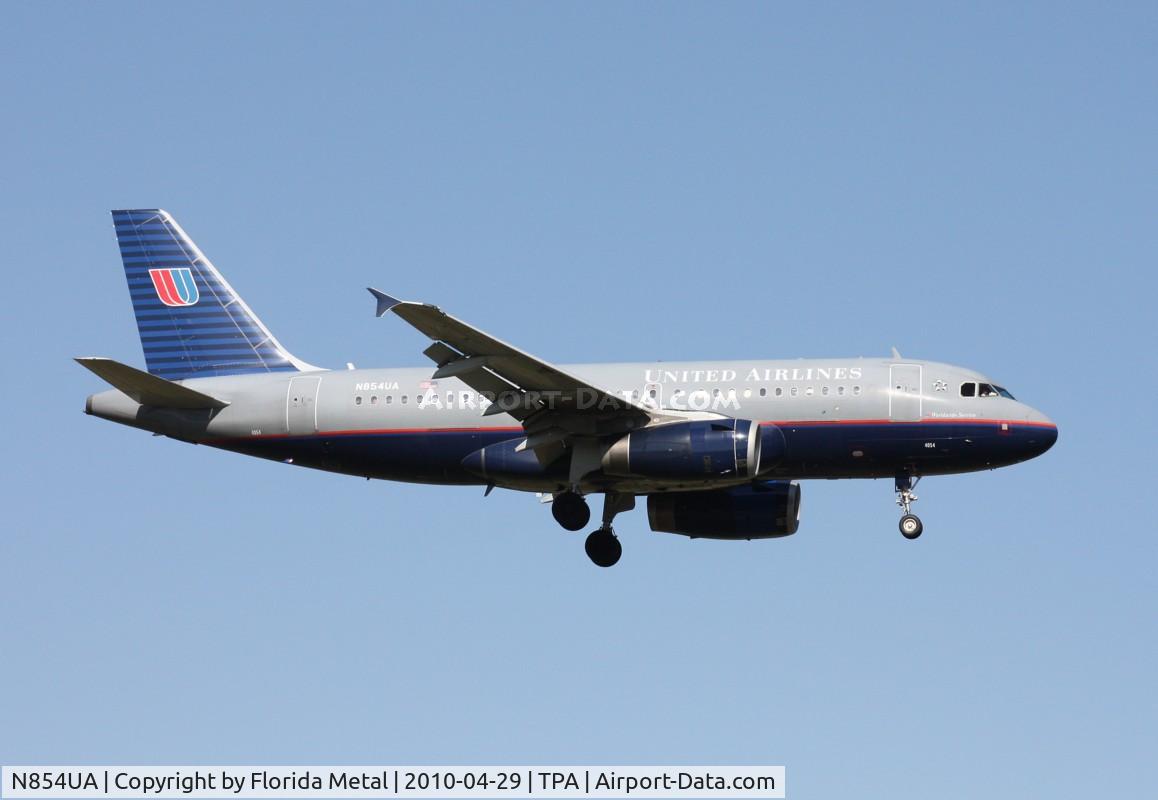 N854UA, 2002 Airbus A319-131 C/N 1731, United A319