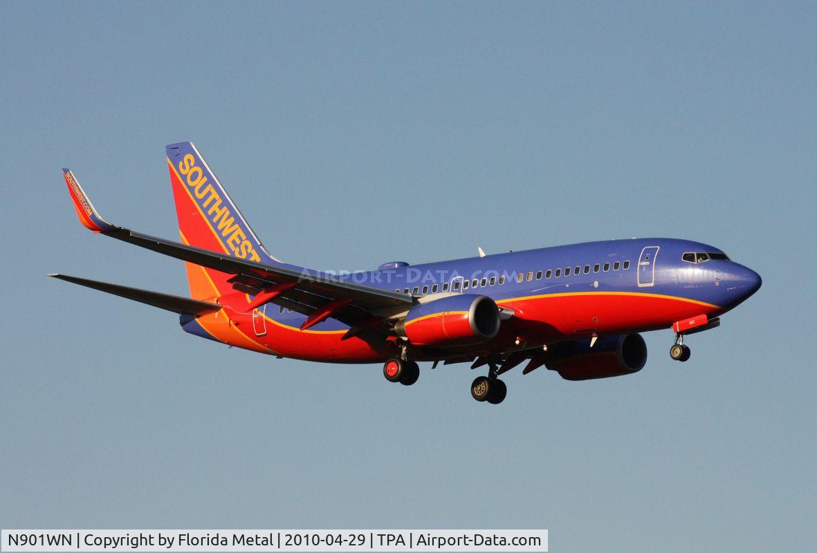 N901WN, 2007 Boeing 737-7H4 C/N 32545, Southwest 737-700