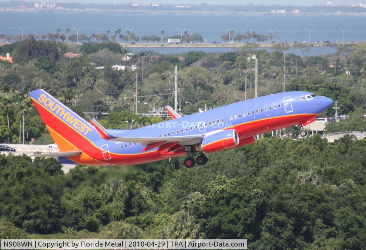 N908WN, 2008 Boeing 737-7H4 C/N 36620, Southwest 737-700