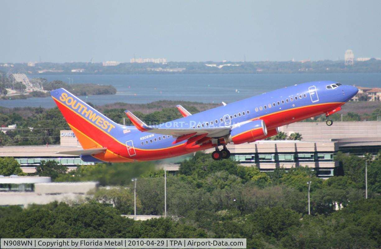 N908WN, 2008 Boeing 737-7H4 C/N 36620, Southwest 737-700