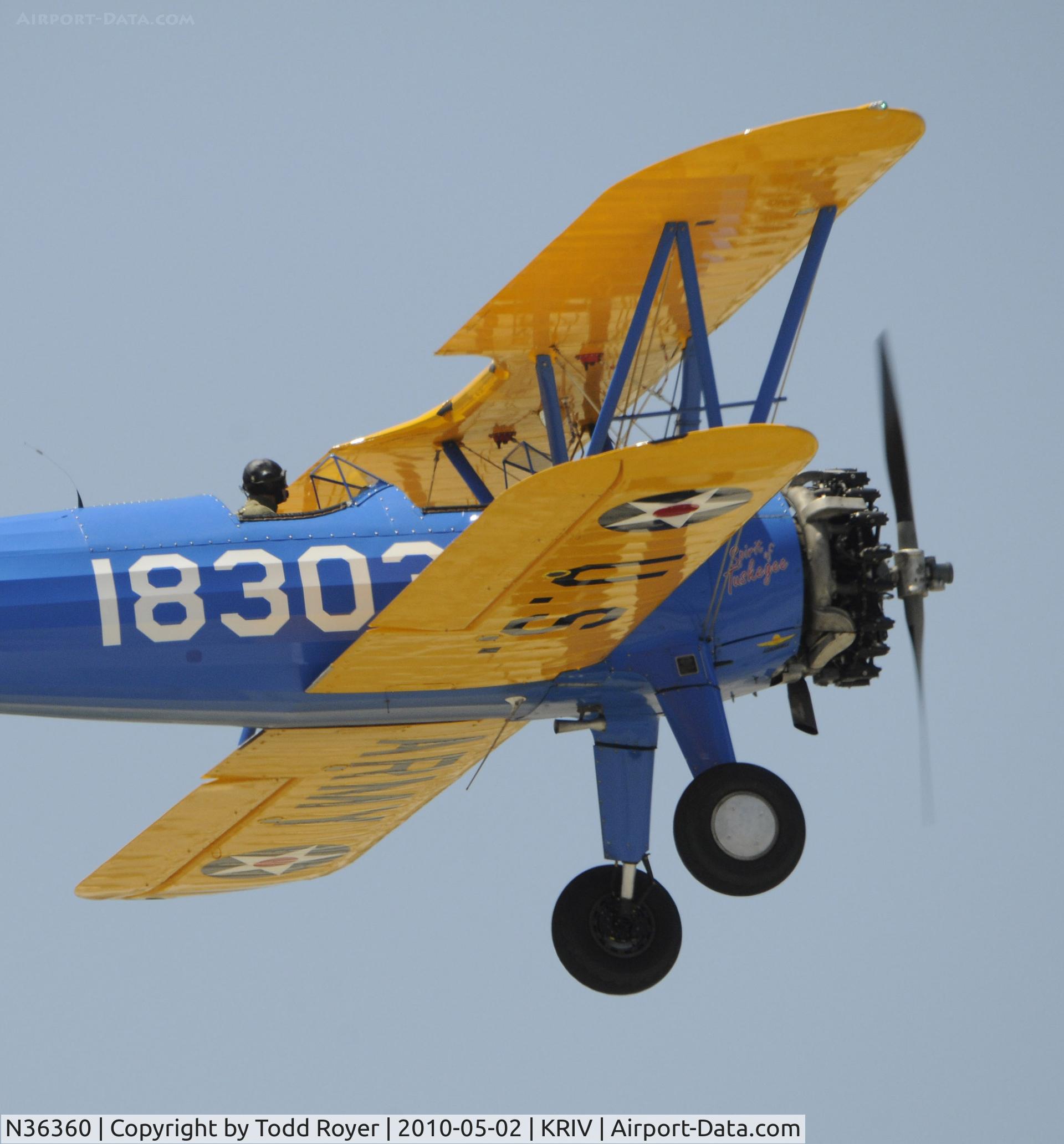 N36360, 1942 Boeing PT-13D Kaydet (E75) C/N 75-5887, March Field Airfest 2010