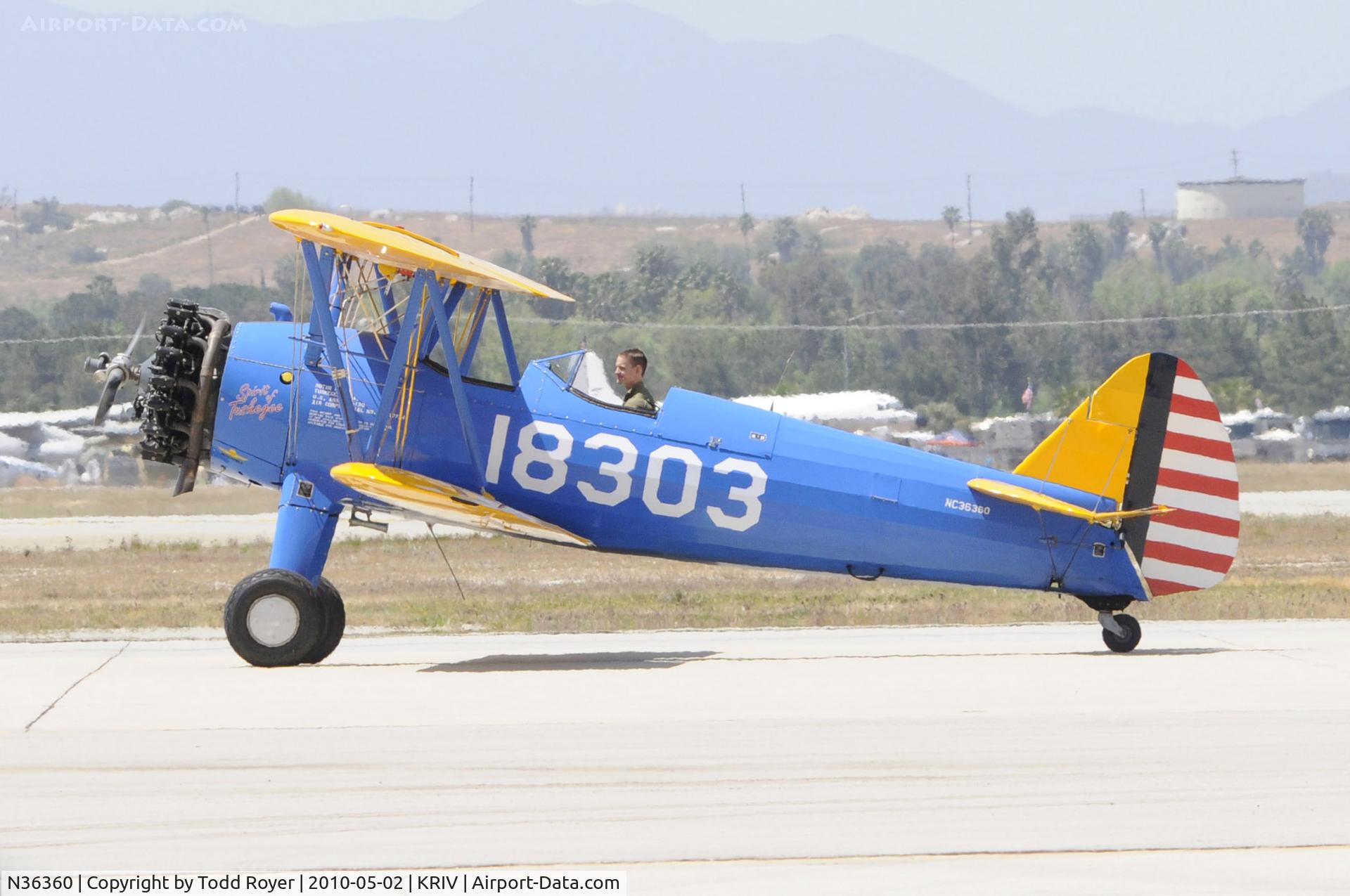N36360, 1942 Boeing PT-13D Kaydet (E75) C/N 75-5887, March Field Airfest 2010