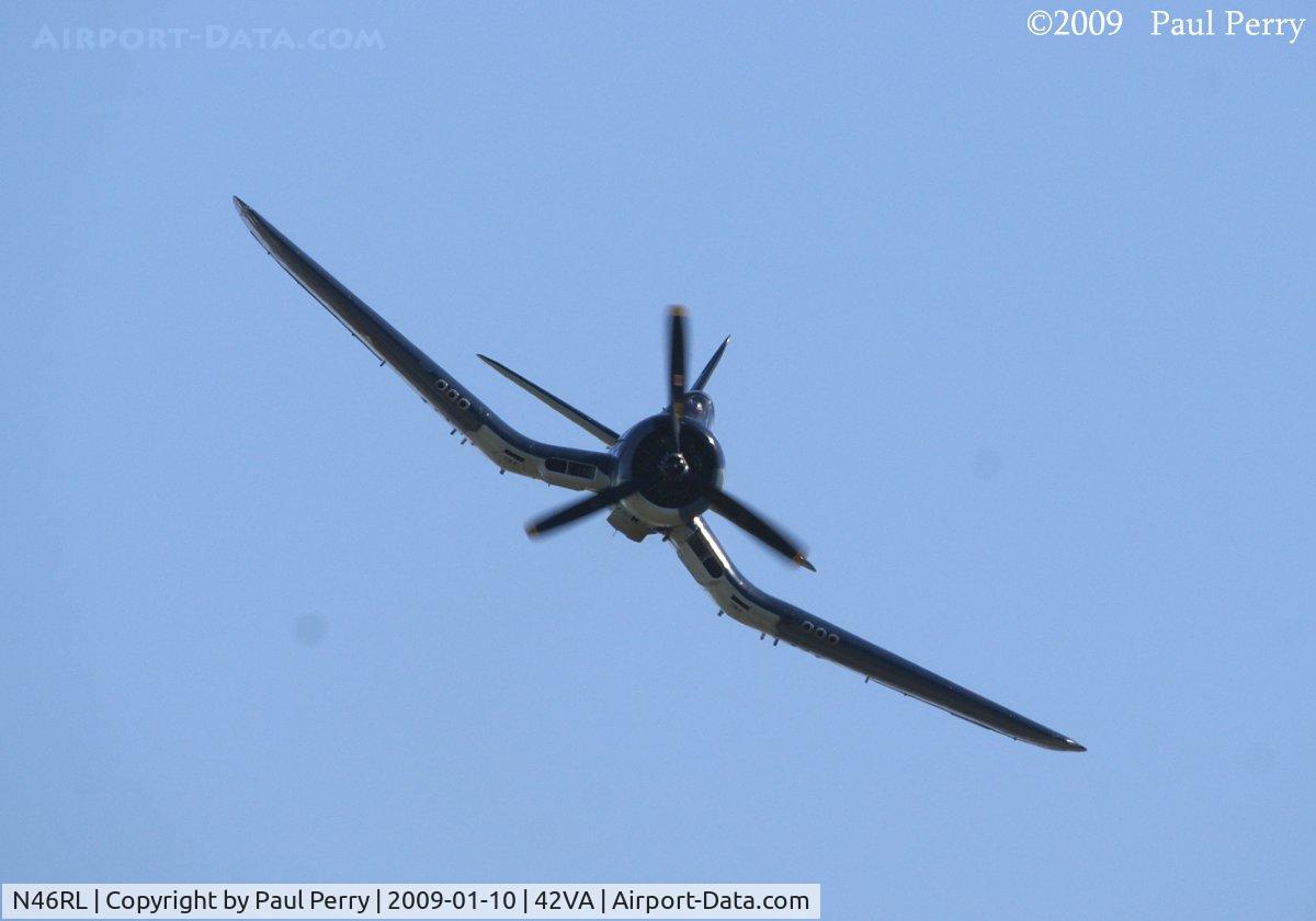 N46RL, 1945 Goodyear FG-1D Corsair C/N Not found (92508/N46RL), The Bent-Winged Bird, looking every bit the fighter