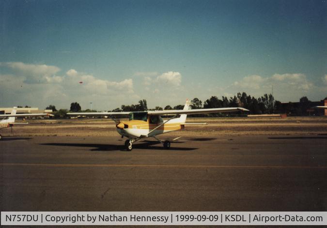 N757DU, 1977 Cessna 152 C/N 15279664, Tango ramp, Scottsdale Airport, AZ.