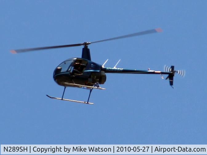 N289SH, 2008 Robinson R22 C/N 4264, N289SH from Civic Helicopters, flying above Kids Ocean Day, 5/27/10