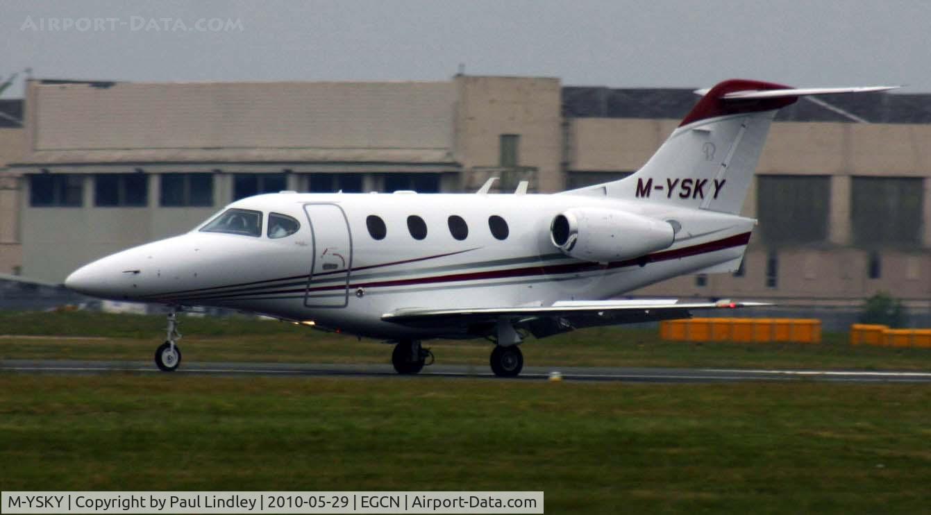 M-YSKY, 2007 Raytheon 390 Premier IA C/N RB-209, In and out at Doncaster