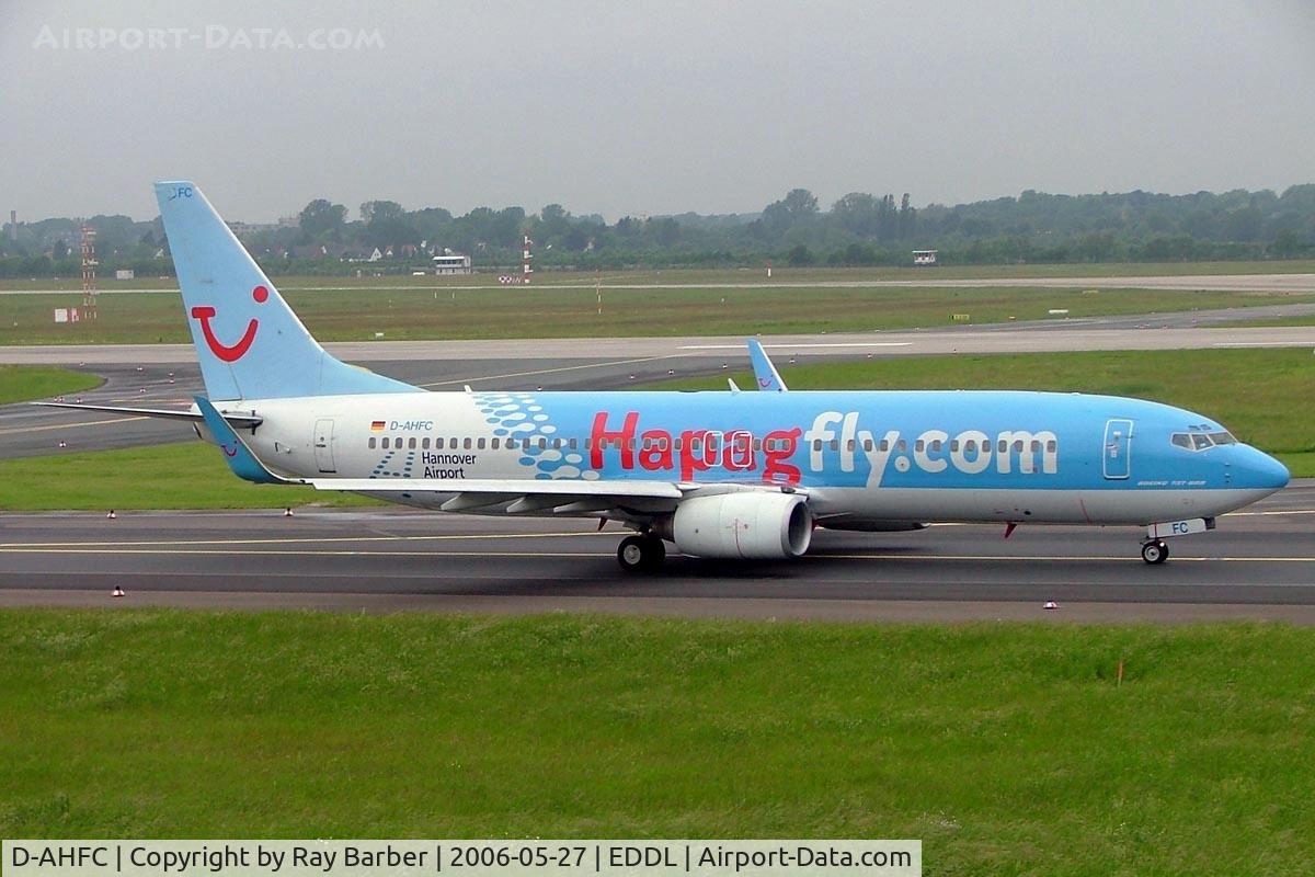 D-AHFC, 1998 Boeing 737-8K5 C/N 27977, Boeing 737-8K5 [27977] (Hapagfly.com) Dusseldorf~D 27/05/2006. Seen taxiing out for departure.