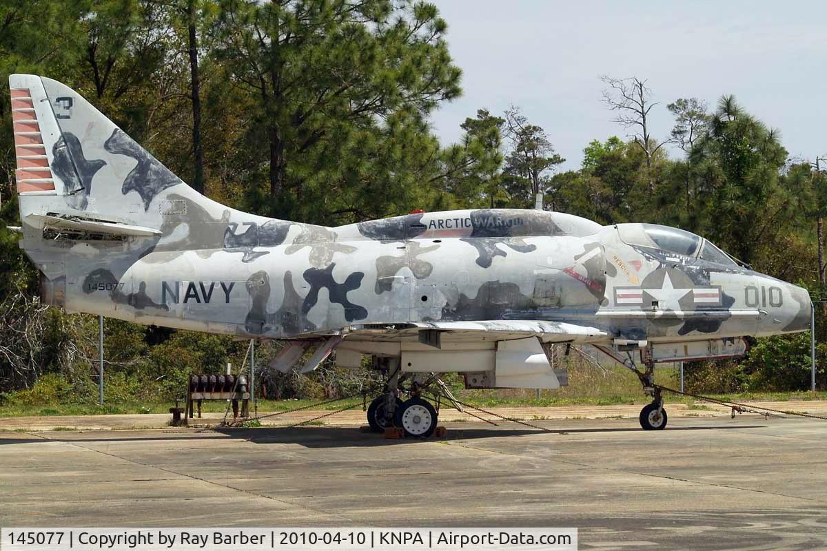 145077, Douglas A-4L Skyhawk C/N 12323, Parked in the storage area of the National Museum of Naval Aviation. Named 