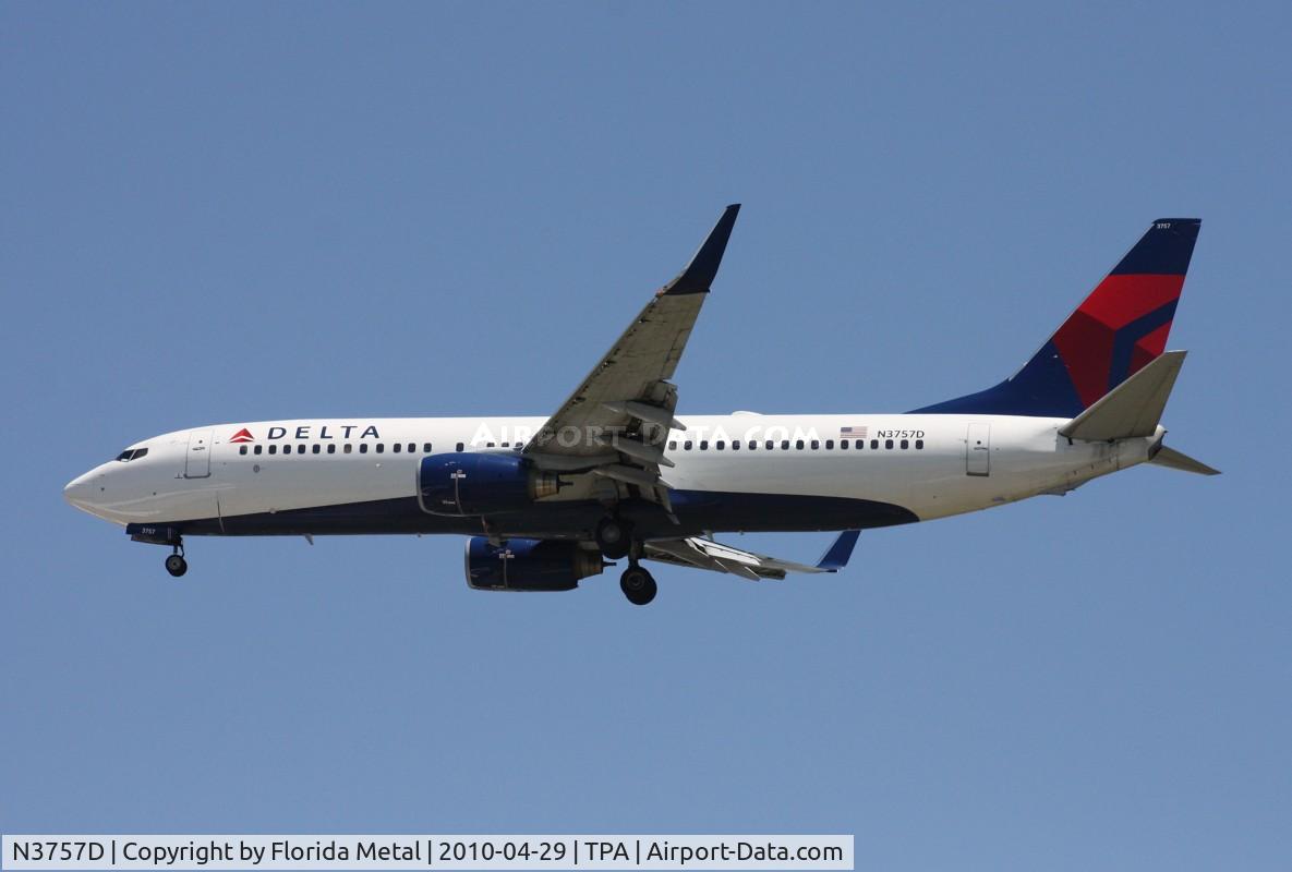 N3757D, 2001 Boeing 737-832 C/N 30813, Delta 737-800