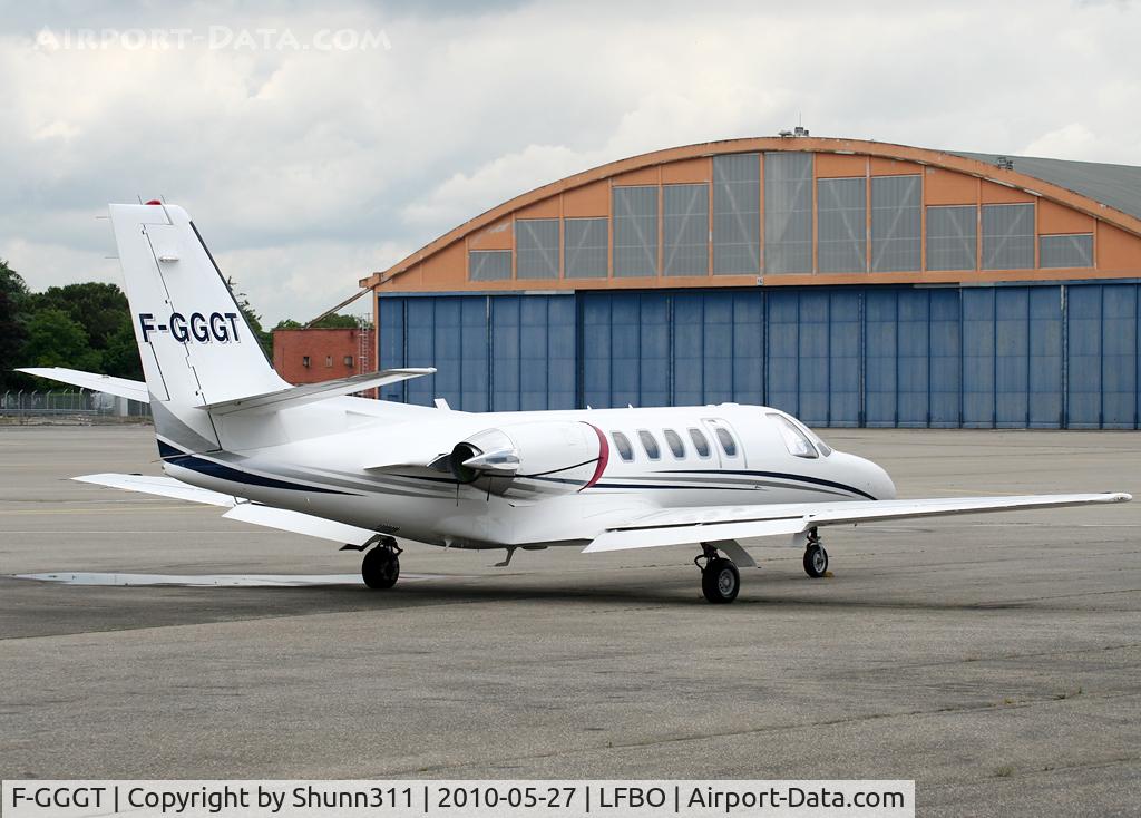 F-GGGT, Cessna F550 Citation II C/N F550-0611, Parked at the General Aviation area...