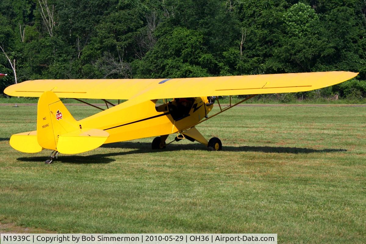 N1939C, Piper J3C-65 Cub Cub C/N 4731, At the Zanesville Riverside breakfast fly-in.