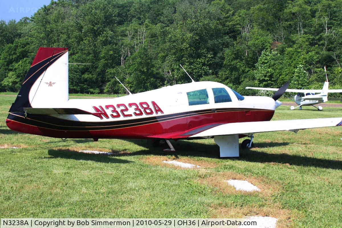 N3238A, 1965 Mooney M20C Ranger C/N 3185, At the Zanesville Riverside breakfast fly-in.