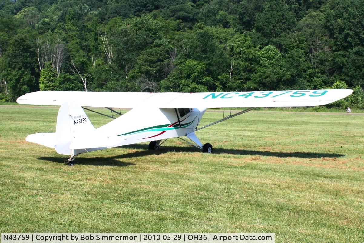 N43759, 1946 Taylorcraft BC12-D C/N 7418, At the EAA breakfast fly-in, Zanesville Riverside