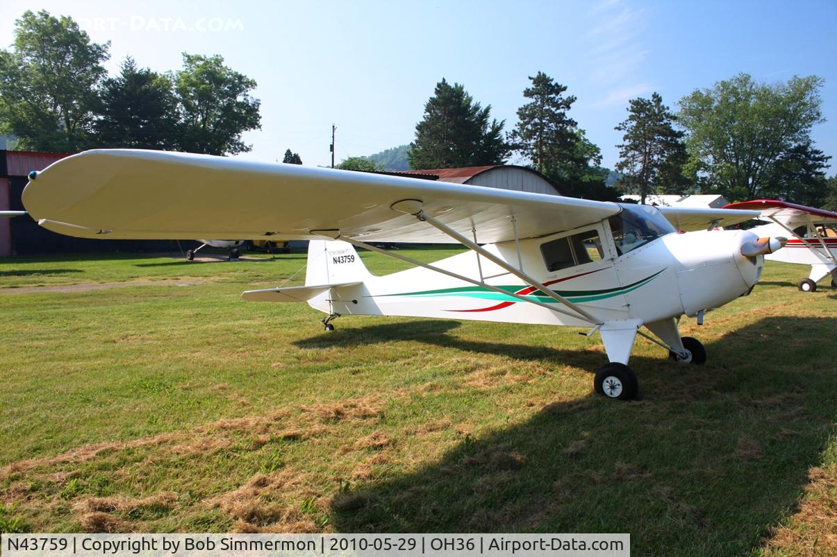 N43759, 1946 Taylorcraft BC12-D C/N 7418, At the EAA breakfast fly-in, Zanesville Riverside