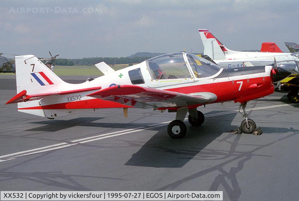 XX532, 1973 Scottish Aviation Bulldog T.1 C/N BH120/218, Royal Air Force. Operated by CFS, coded '7'.