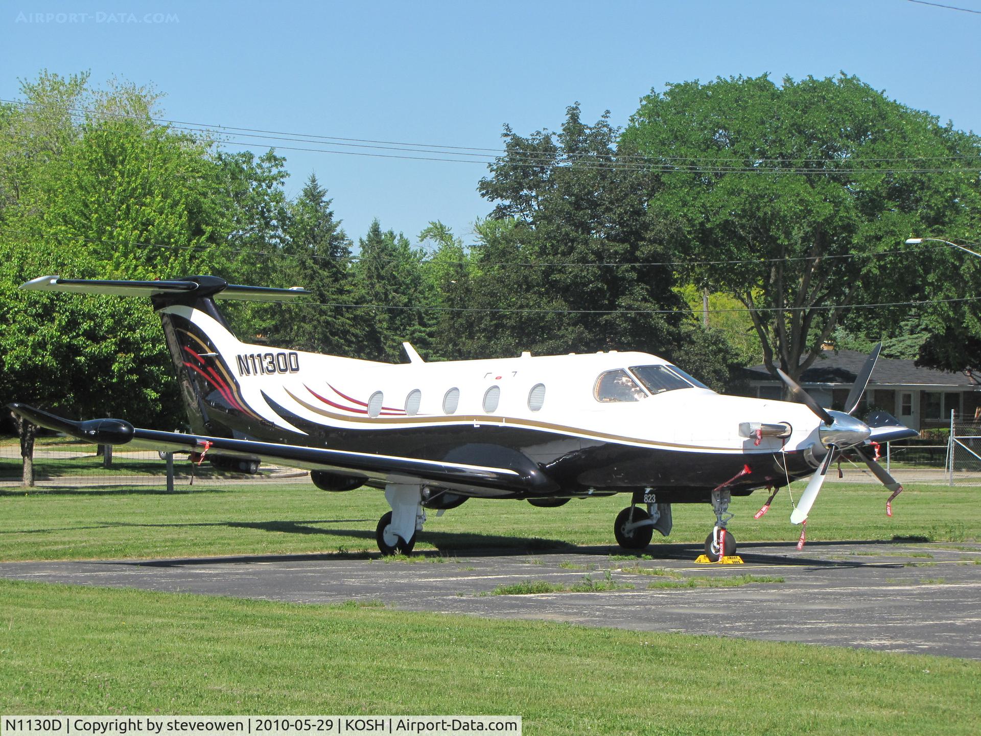 N1130D, 2007 Pilatus PC-12/47 C/N 823, Seen on the Basler ramp Oshkosh WI USA