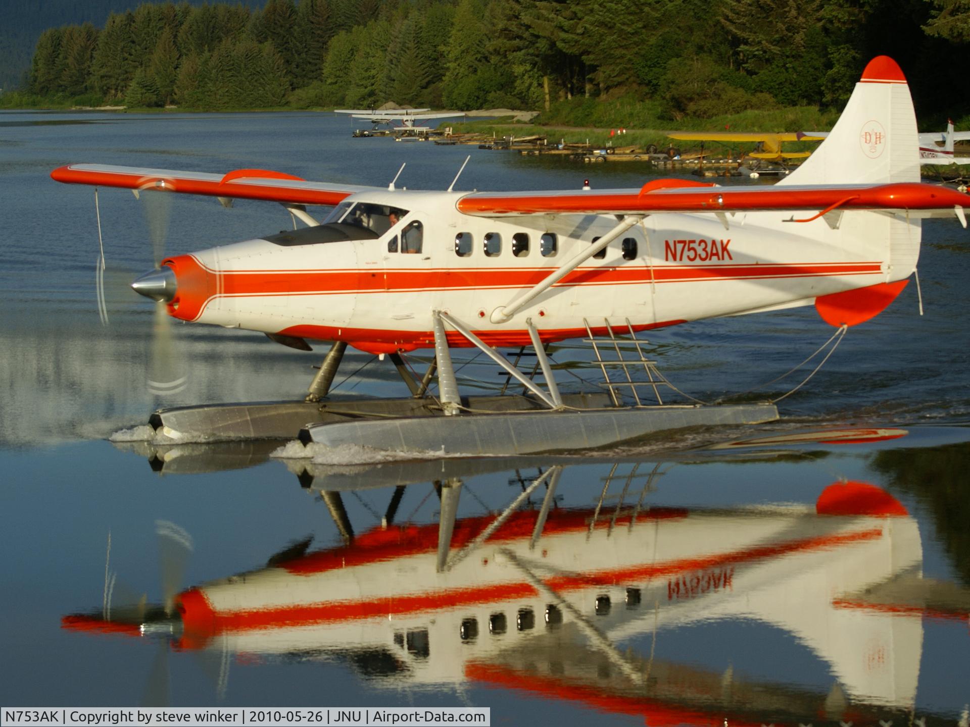 N753AK, 1953 De Havilland Canada DHC-3 Otter C/N 007, Landing at the Juneau airport.