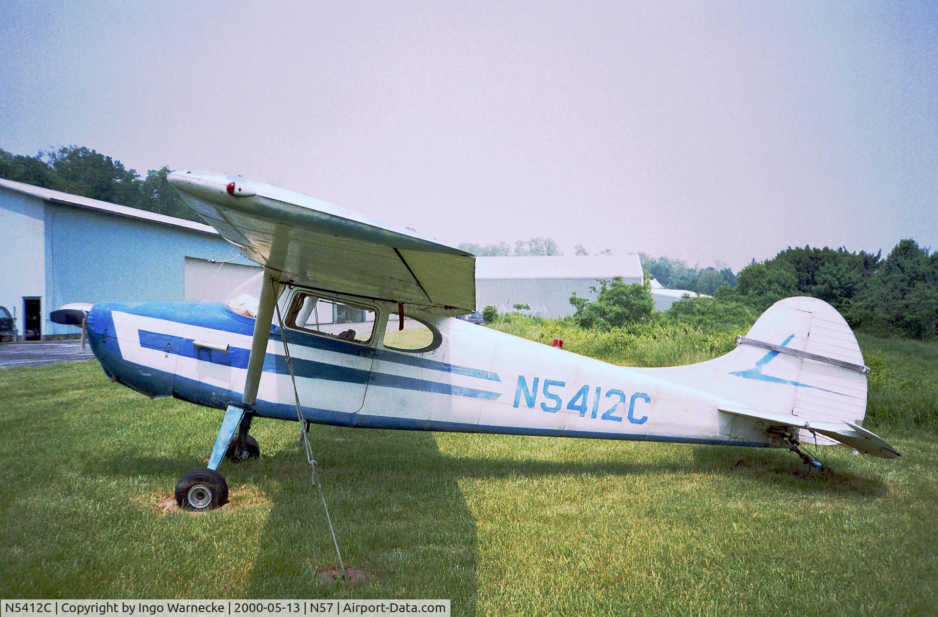 N5412C, 1950 Cessna 170A C/N 19446, Cessna 170A at New Garden Airport, Toughkenamon PA