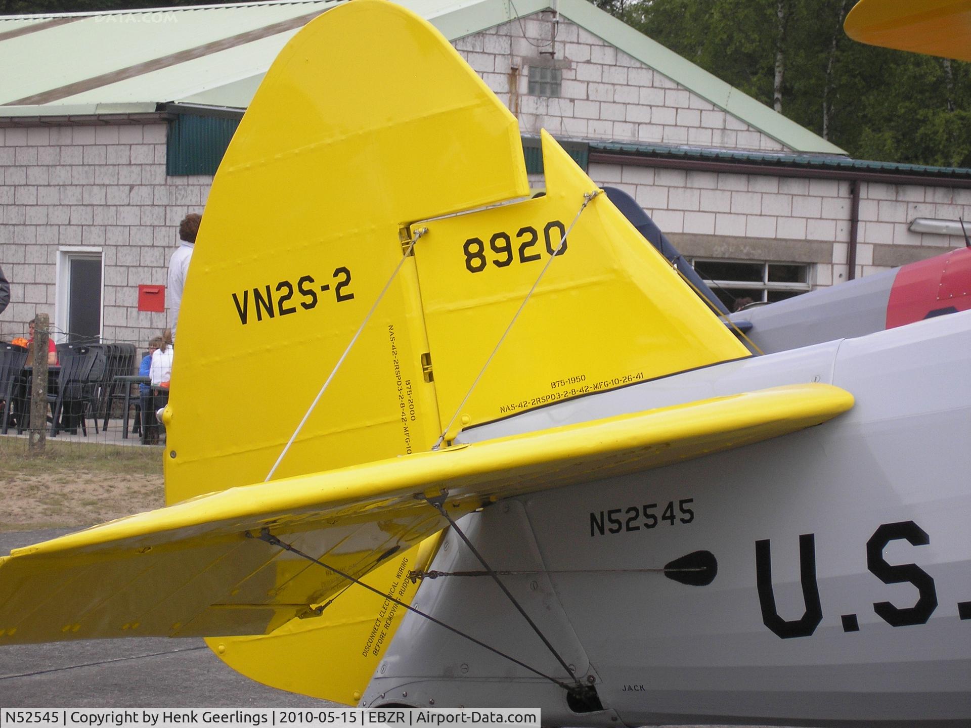 N52545, Boeing A75N1(PT17) C/N 75-2479, Chipmunk & Cirrus Meet , May 2010