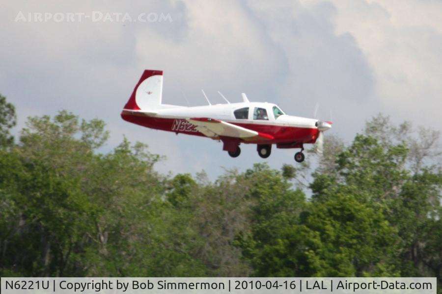 N6221U, 1962 Mooney M20C Ranger C/N 2060, Arriving at Lakeland, Florida during Sun N Fun 2010.