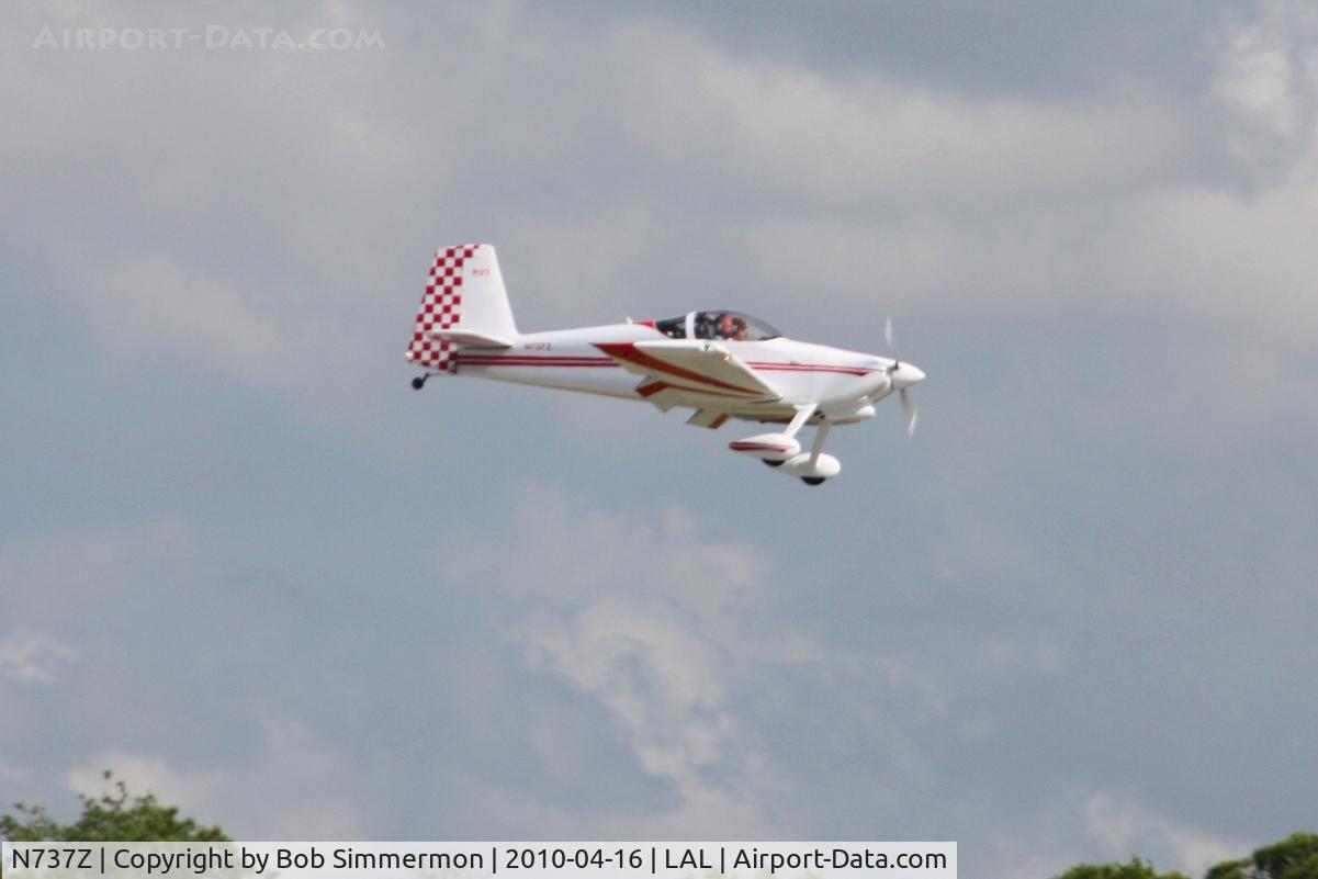 N737Z, 2005 Vans RV-7 C/N 71208, Arriving at Lakeland, Florida during Sun N Fun 2010.