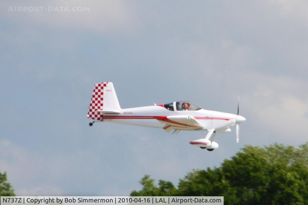 N737Z, 2005 Vans RV-7 C/N 71208, Arriving at Lakeland, Florida during Sun N Fun 2010.