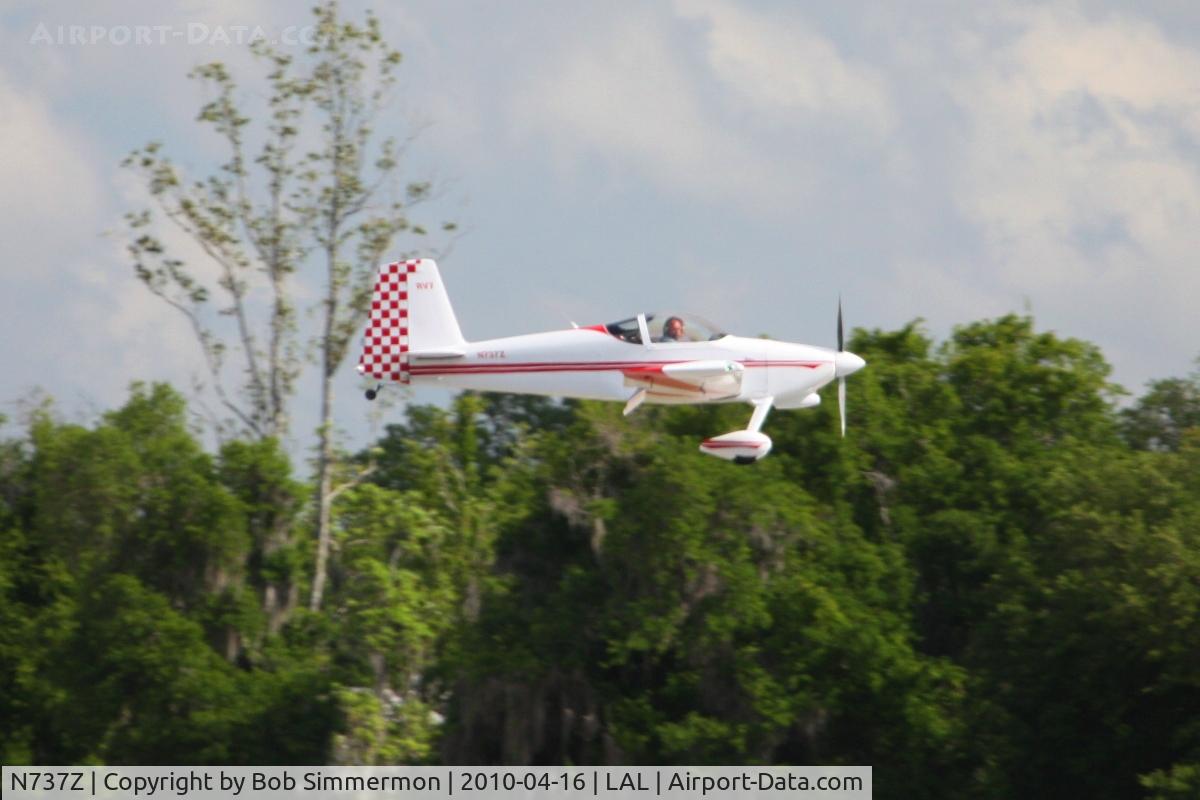 N737Z, 2005 Vans RV-7 C/N 71208, Arriving at Lakeland, Florida during Sun N Fun 2010.