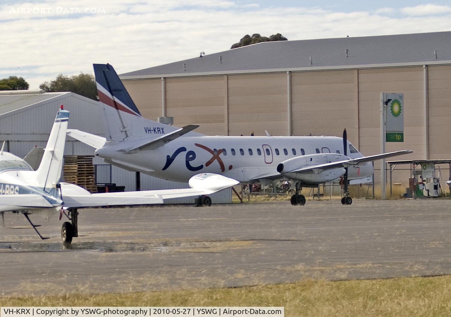 VH-KRX, 1991 Saab 340B C/N 340B-290, Regional Express SAAB 340B (VH-KRX) at YSWG.